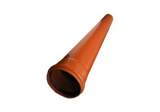 Труба ПВХ канализация 110х3,2х0,5м  (оранжевая) с резинкой